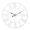 Aspire Home Accents Aspire Home Accents 7876 Solange Round Metal Wall Clock; White - 30 in. 7876